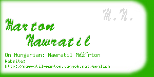 marton nawratil business card